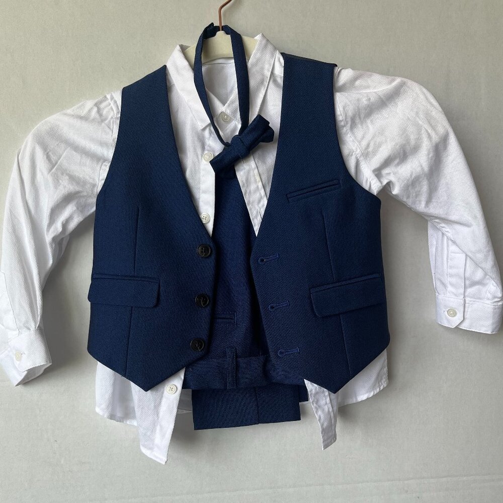 Boy - 2-3Y - M&S Navy Suit with White Button Down